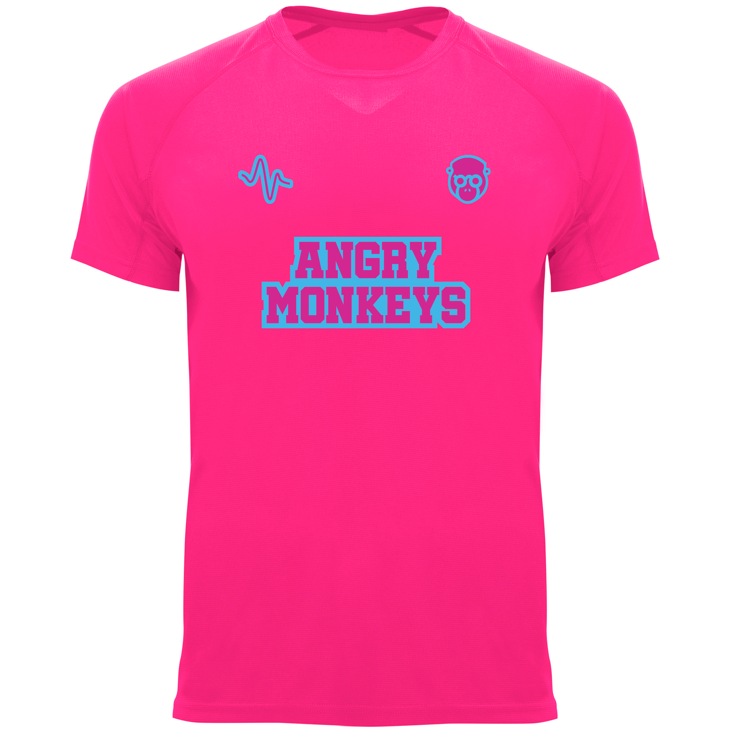 Angry Monkeys Basic Technical T-shirt Pink Fluor