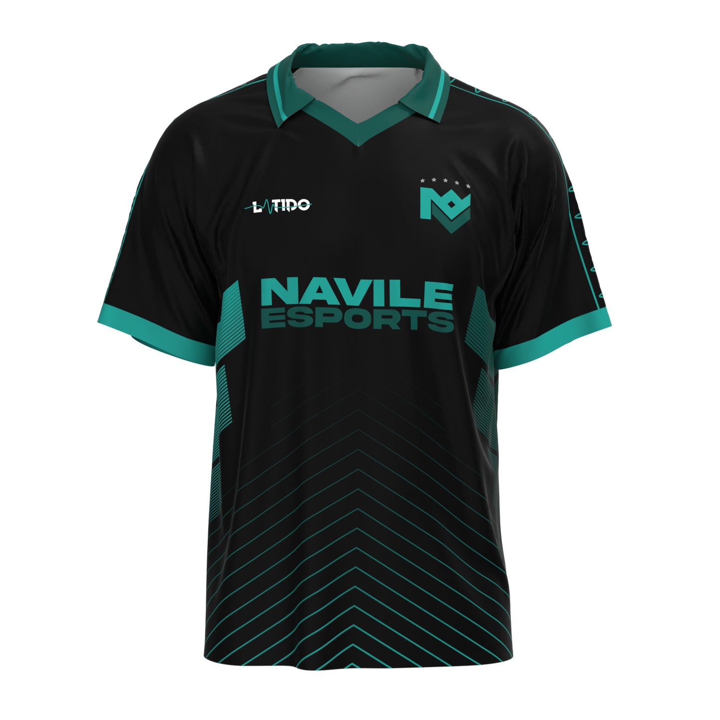 FlowTech Navile eSports Retro Polo Jersey 2025 | Black