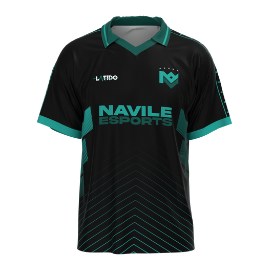 FlowTech Navile eSports Retro Polo Jersey 2025 | Black