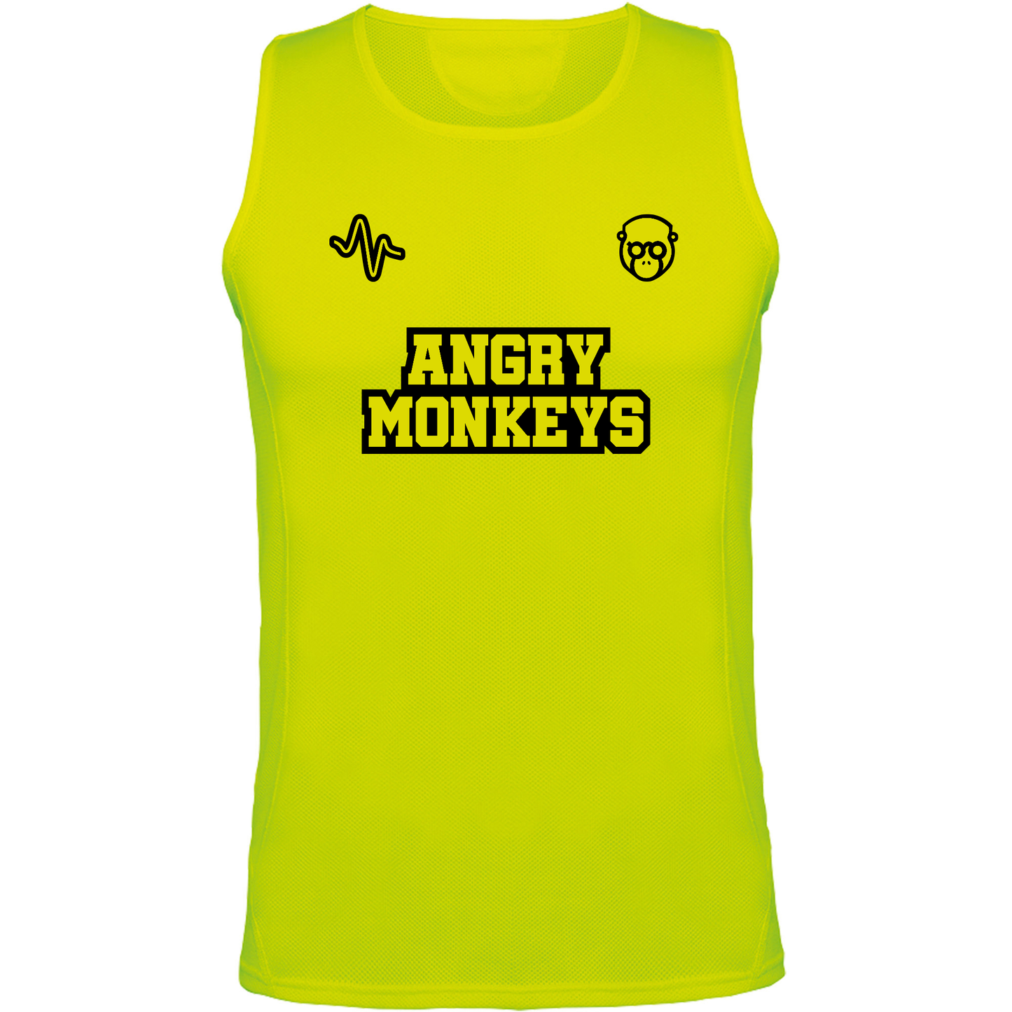 Camiseta Técnica Entrenamiento Angry Monkeys Amarillo Fluor