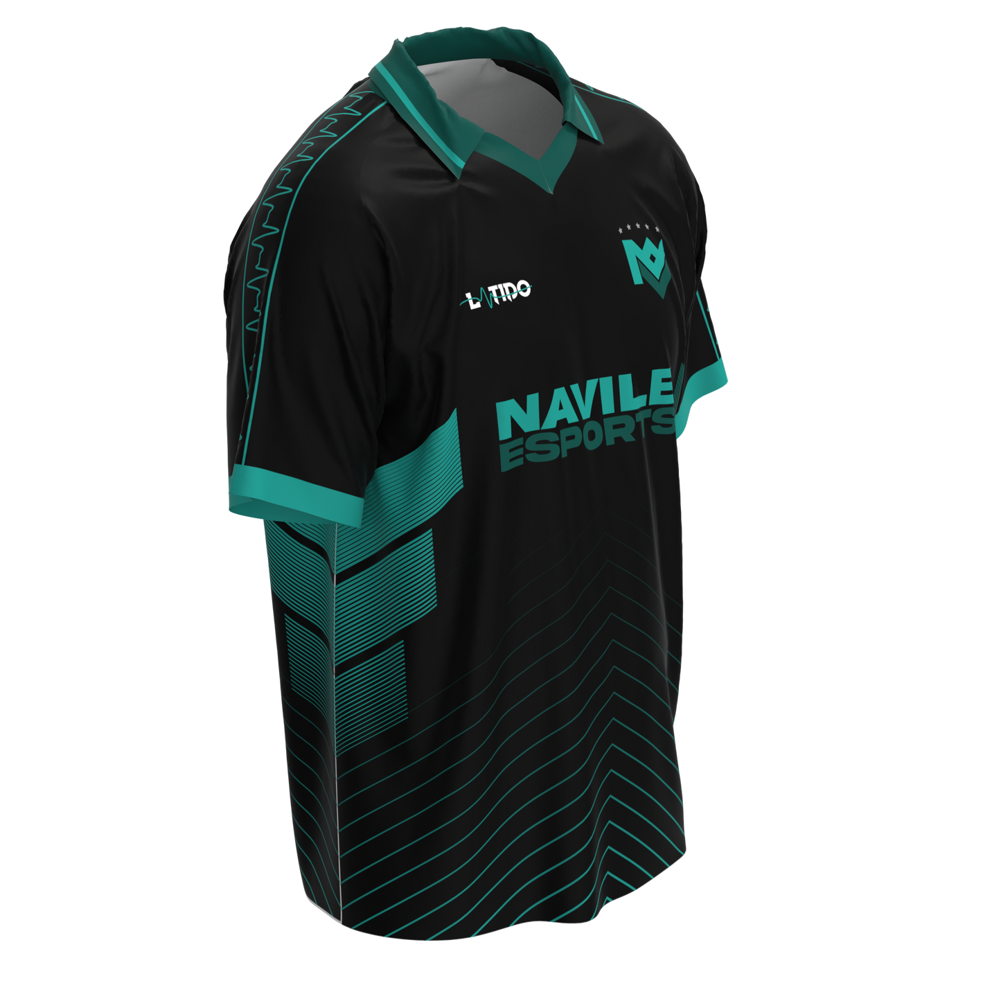 FlowTech Navile eSports Retro Polo Jersey 2025 | Black