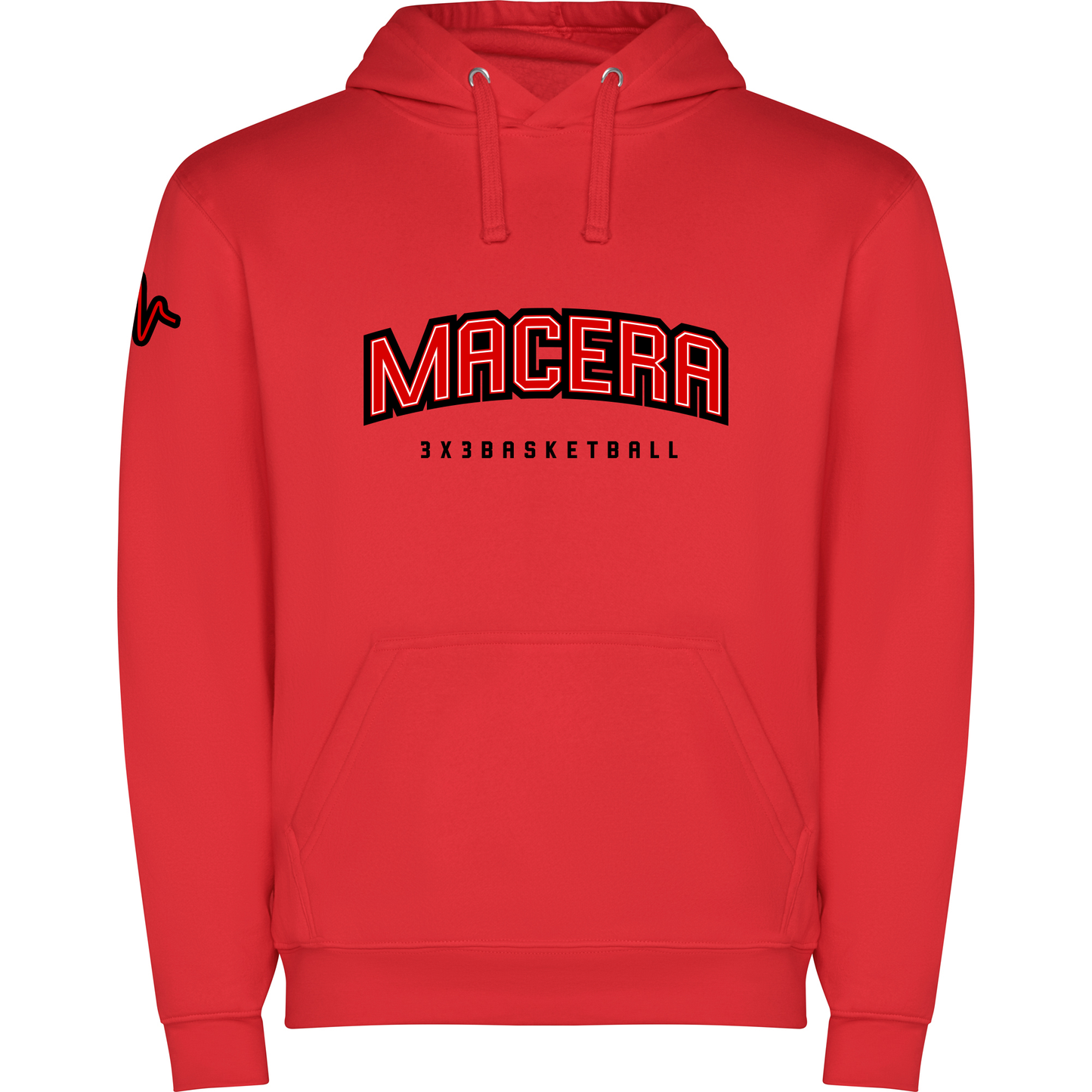 Macera 3x3 Red Cotton Hoodie