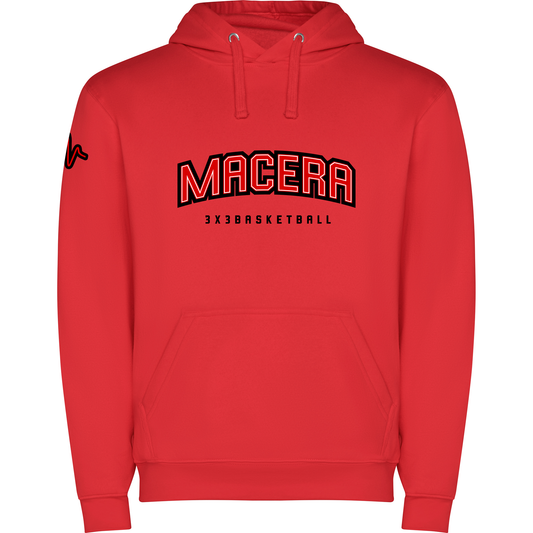 Sudadera con capucha Algodón Roja Macera 3x3