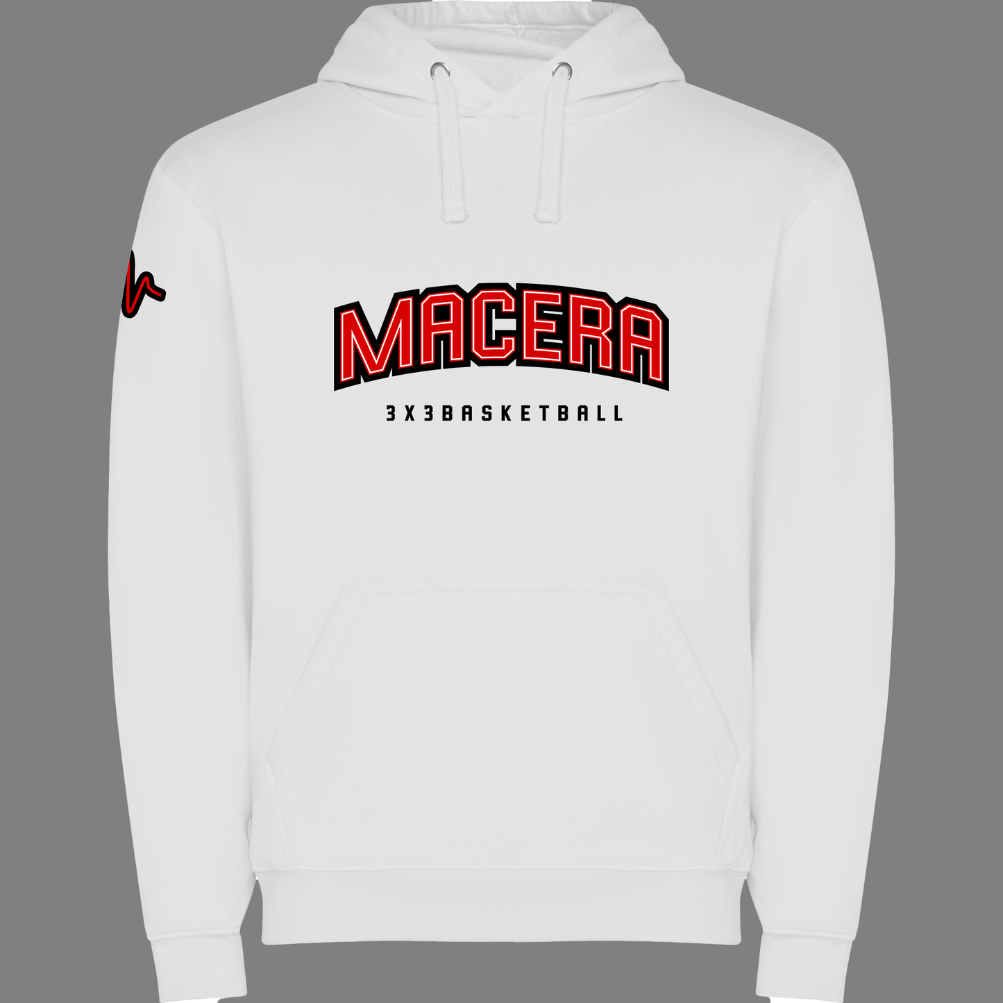 Macera 3x3 White Cotton Hoodie