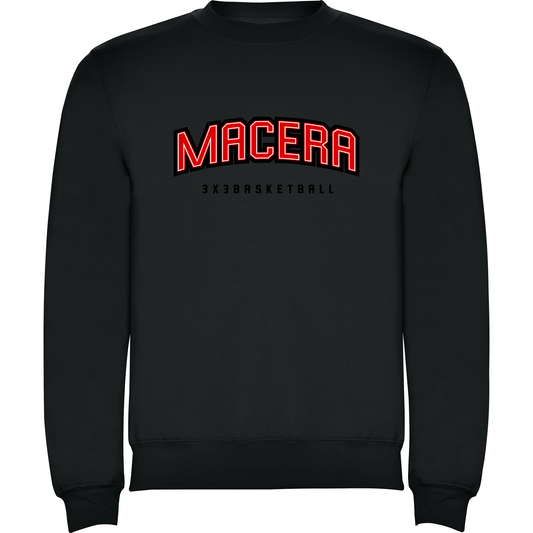 Sudadera Algodón Negra Macera 3x3