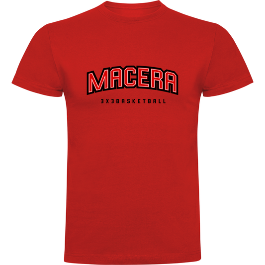 Camiseta algodón Macera 3x3 Roja