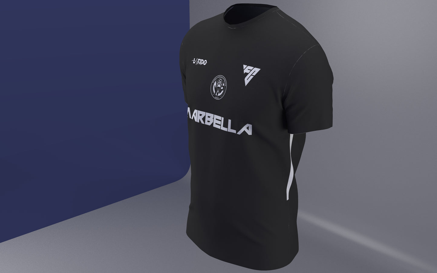 Camiseta de algodón Marbella esports FC negra