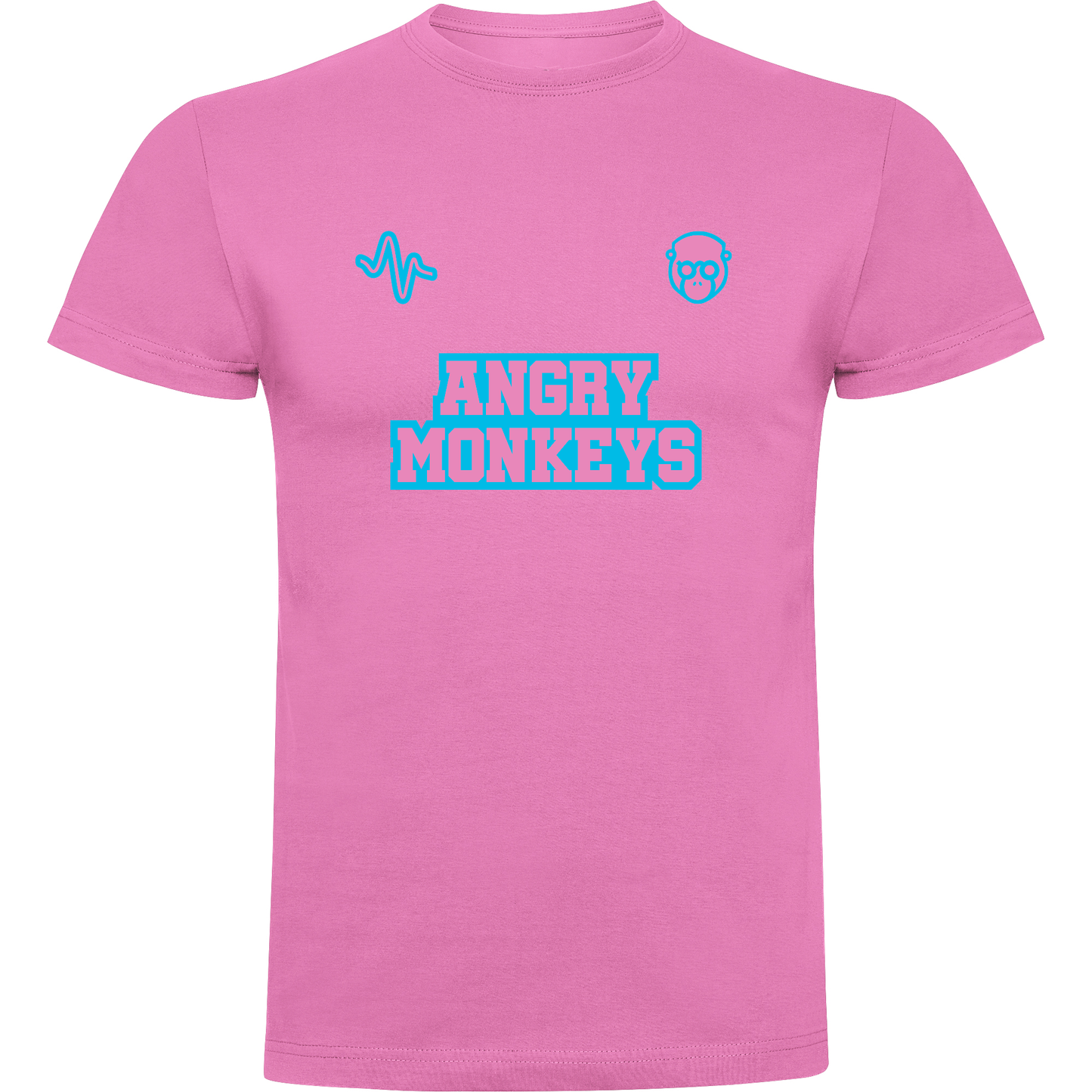 Angry Monkeys Pink Cotton T-Shirt