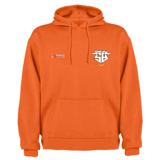 StrongBulls Orange Cotton Hooded Sweatshirt